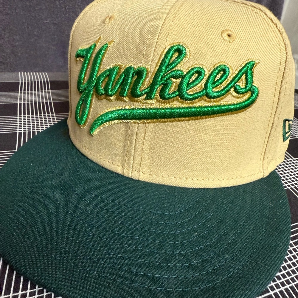 Yankees Tan and Green Cap